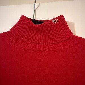 Vintage Y2K Polo by Ralph Lauren Red Turtleneck Sweater